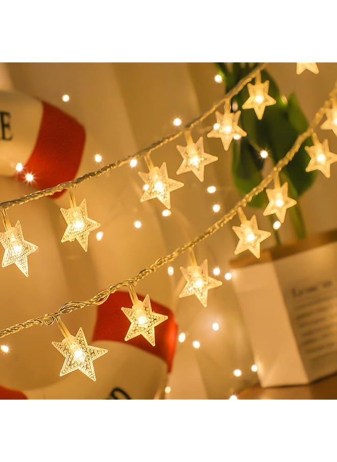 The Bros Star String Lights 10Ft 20 LED Fairy Lights Battery Operated Waterproof Indoor Outdoor Twinkle Christmas Lights for Bedroom Party Wedding Xmas Tree Decoration (Warm White)  - Image 1