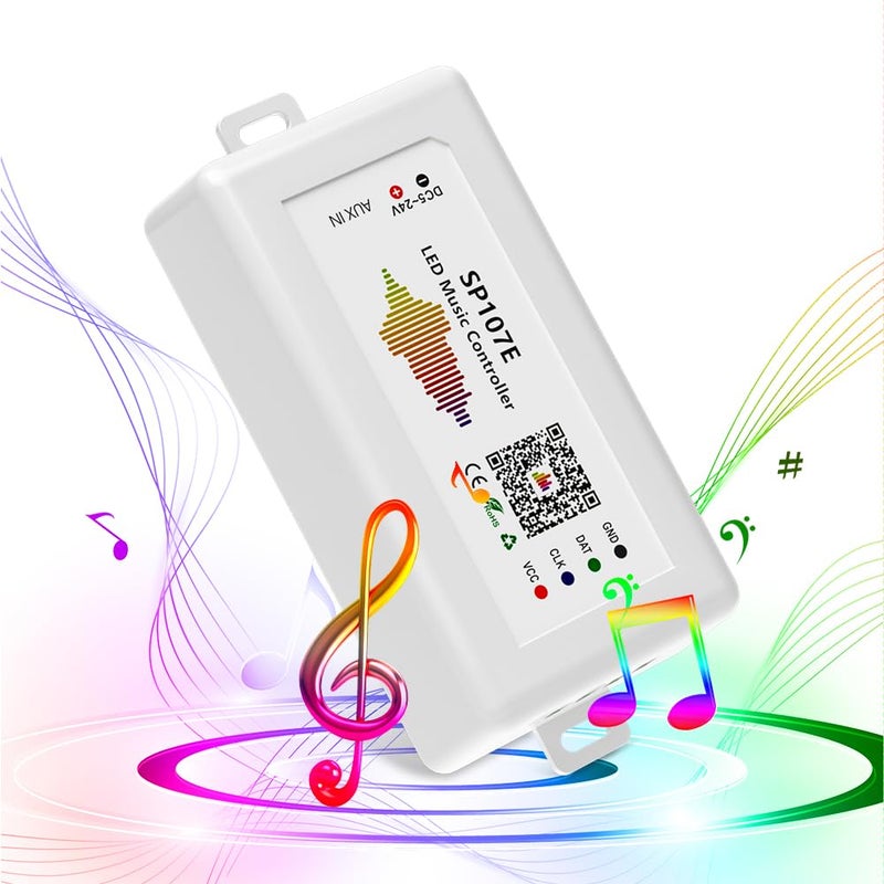 BTFLIGHTING FCOB RGB WS2811 IC WS2812B WS2811 WS2813 SP107E Music Bluetooth Full Color Controller Support Almost All The LED IC Chip Suit for LED StripMatrix PanelModule Buliin MicAUX Input