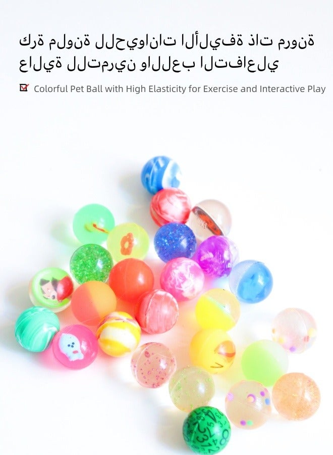 15 حزمة من كرات لعبة القطط النطاطة، كرة القطط التفاعلية للقطط الداخلية، هدية الحيوانات الأليفة المفضلة، كرة الحيوانات الأليفة الملونة مع مرونة عالية للتمرين واللعب التفاعلي - Image 3