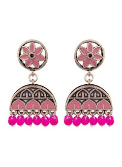 VOYLLA Rangabati Pink Embellisheds Earrings  - Image 2