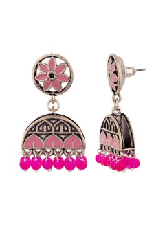 VOYLLA Rangabati Pink Embellisheds Earrings  - Image 3