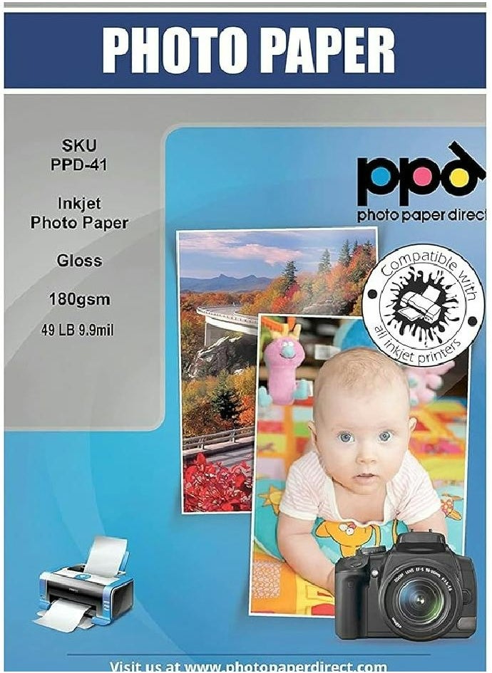 ppd A packet ofglossy paper, size A3 - 180 grams  - Image 1