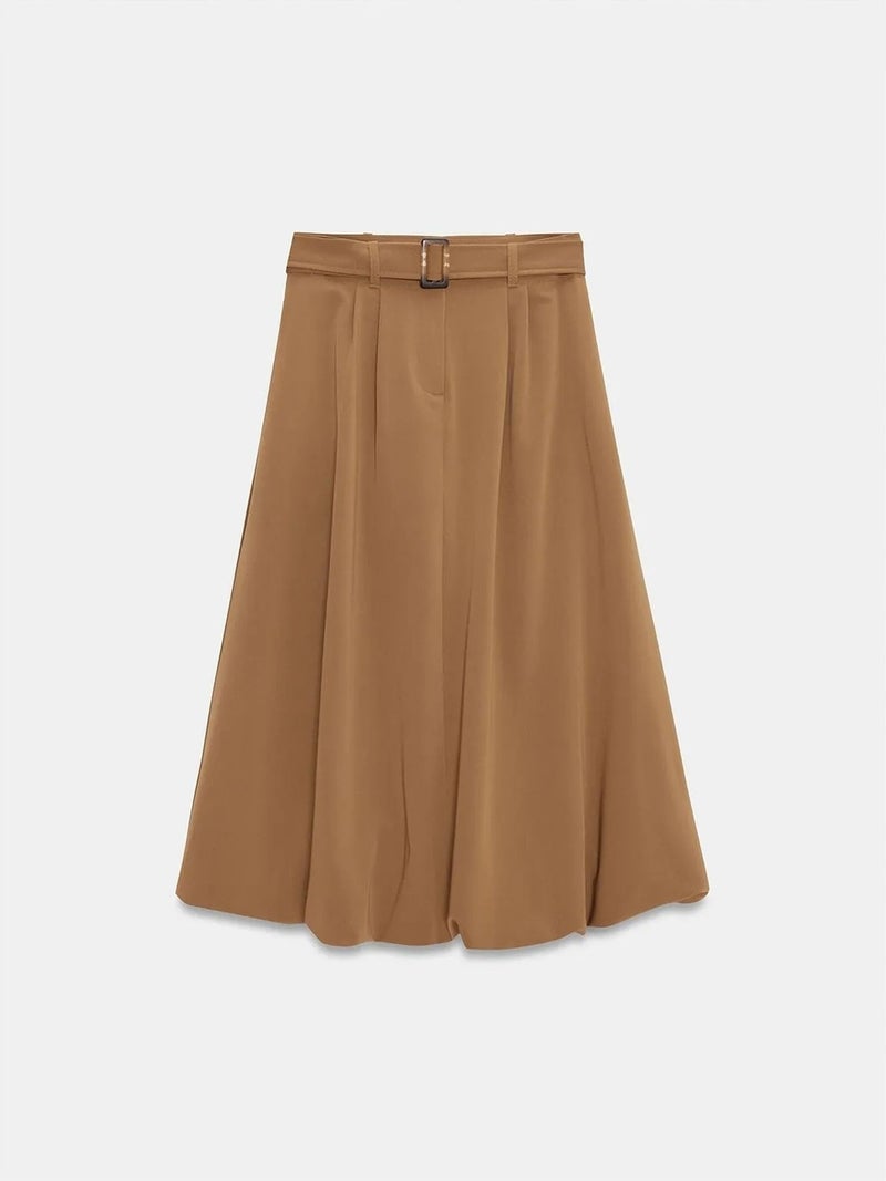 DILVIN High-waist Belted Midi Balloon Skirt - Image 5