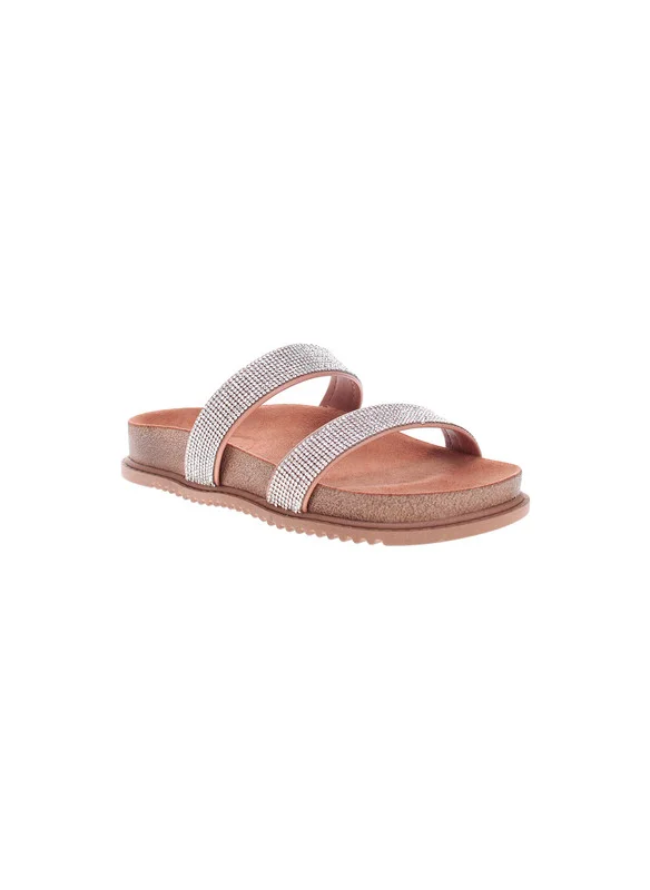 بيرا ريو Beira Rio Ladies Flat Sandals Nude | Made In Brazil