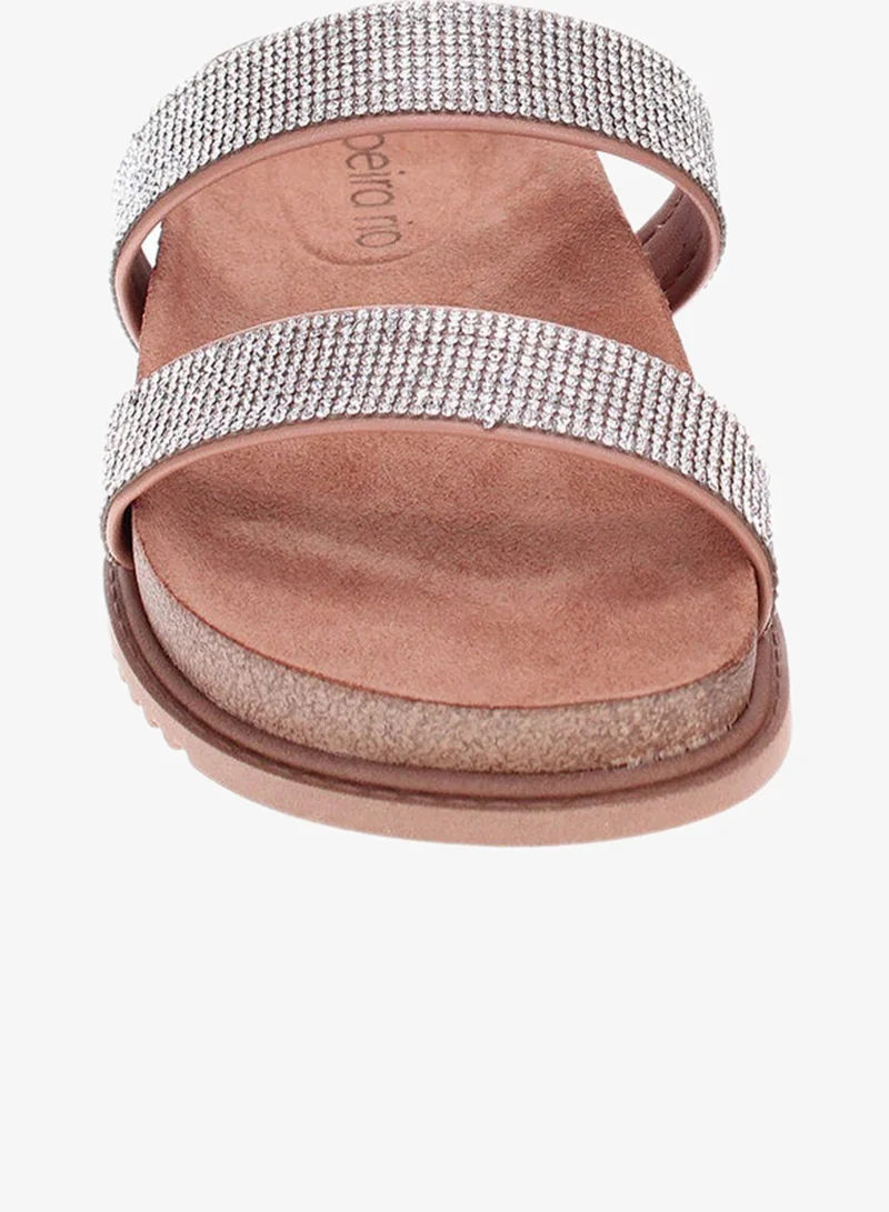 Beira Rio Nude Flat Sandals for Women – Stylish Ladies Flat Sandals & Comfortable Flat Slippers for Women | Best Price UAE