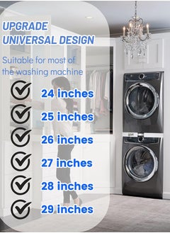 Garlo Stacking Kit for Washer and Dryer, 70cm Universal Stacking Kit for Washing Machine and Dryer, Adjustable 50-70cm Stacking Kit with Ratchet Strap  - Image 5