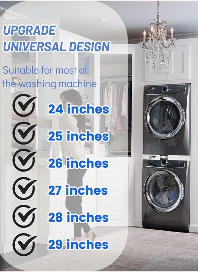 Garlo - Stacking Kit for Washer and Dryer, 70cm Universal Stacking Kit for Washing Machine and Dryer, Adjustable 50-70cm Stacking Kit with Ratchet Strap - Image 1