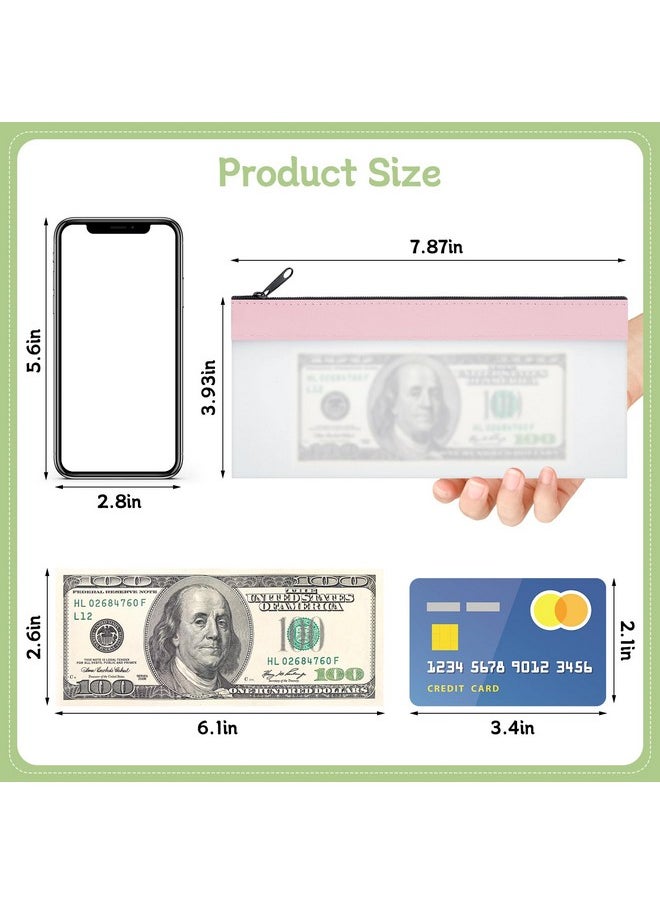 6 Pieces Money Bags With Zipper 7.8×3.9 Inch Clear Cash Envelope Wallet 6 Colors Money Pouch Coin Purse For Cash Bank Deposit Multipurpose Check Wallet - pzsku/Z2AE3D702874B1646F265Z/45/_/1721981998/4b9a5709-6760-4642-8c33-90aa7bf7bddf