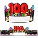 SICOHOME 100th Day of School Crowns 24pcs 145x4 inch Paper Crowns for Kids Party Favors Classroom Decorations and Teacher Supplies - Image 2