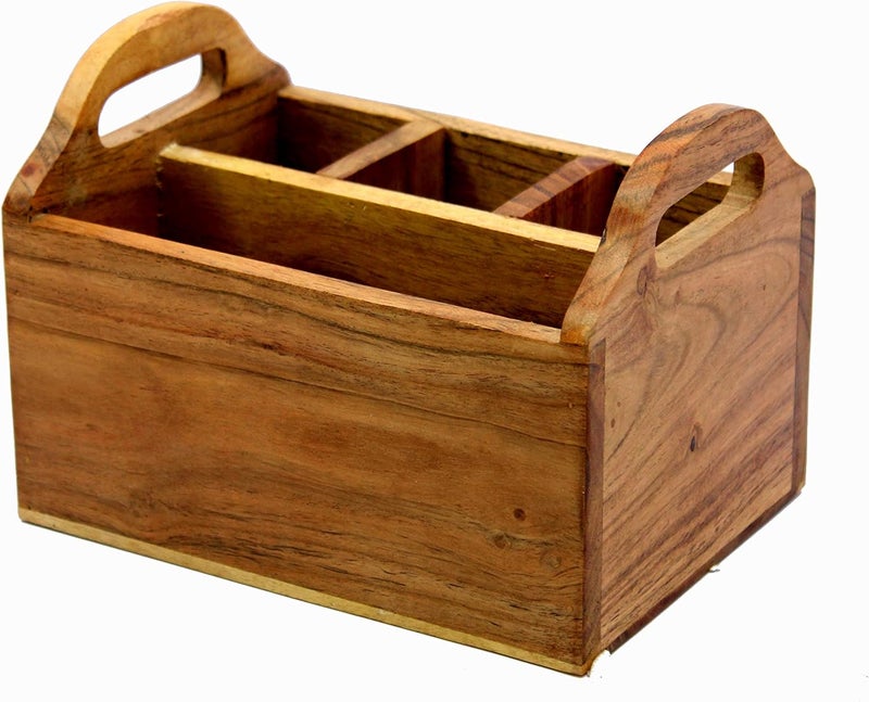 eSplanade Wooden Cutlery Spoon Stand for Dining Table Chammach Stand  Multipurpose Cutlery Holder for Kitchen Rack Style 1 - Image 2