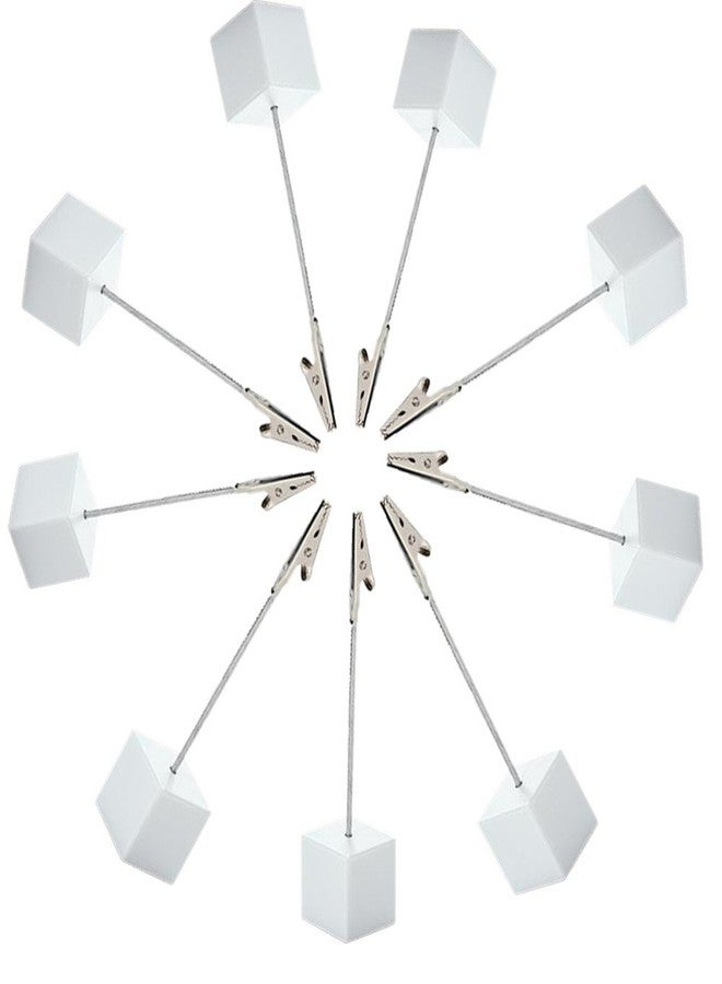 senover 10pcs Table Number Holder Name Place Card Holder Memo Clip Holder Stand Note Holder Pictures Card Paper Menu Clip (Pure White) - Image 2