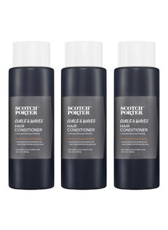 scotch porter Scotch Porter Curls  Waves Hair Conditioner for Men  Strengthens Softens  Prevents Frizz  Formulated with NonToxic Ingredients Free of Parabens Sulfates  Silicones  Vegan  13oz  3 Pack 