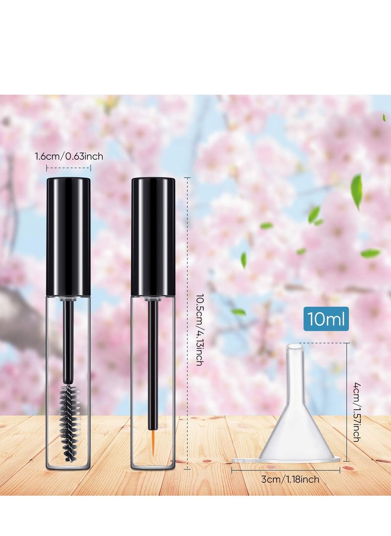 SYOSI - 12 Pcs 10 ml Empty Mascara Tubes, Eyelash Serum Tubes and Eyeliner Tubes Set for Castor Oil and DIY Cosmetics - Image 1