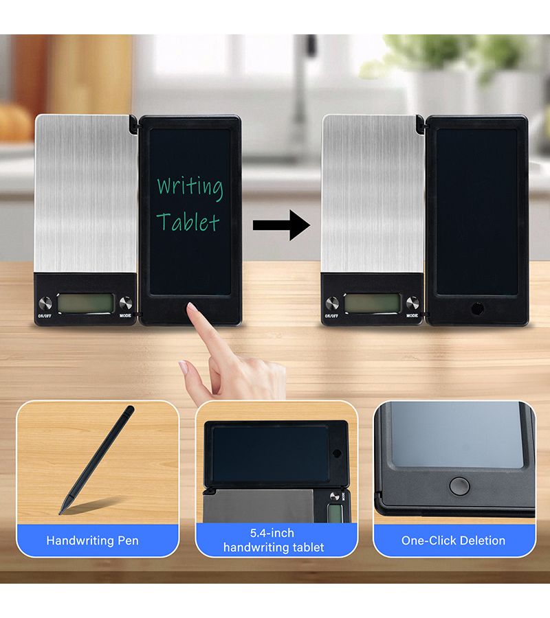 ميزان بريد عام مزدوج الاستخدام بسعة 1000 جرام مع لوحة كتابة يدوية وإضاءة خلفية LCD - Image 5
