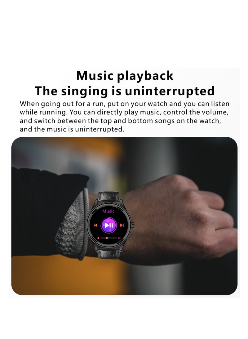 Hommtel - GT5 Ultrathin Smartwatch - Brown & Gold Edition with 1.53" AMOLED Display, NFC, AI Voice Assistant, and Multi-Sport Modes - Image 1