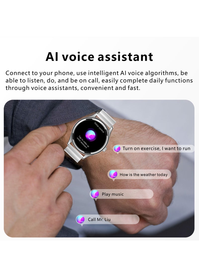 Hommtel - GT5 Ultrathin Smartwatch - Brown & Gold Edition with 1.53" AMOLED Display, NFC, AI Voice Assistant, and Multi-Sport Modes - Image 1