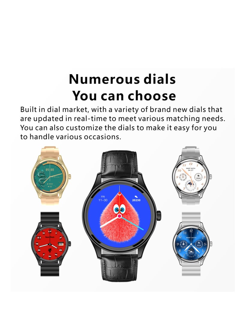 Hommtel - GT5 Ultrathin Smartwatch - Brown & Gold Edition with 1.53" AMOLED Display, NFC, AI Voice Assistant, and Multi-Sport Modes - Image 1
