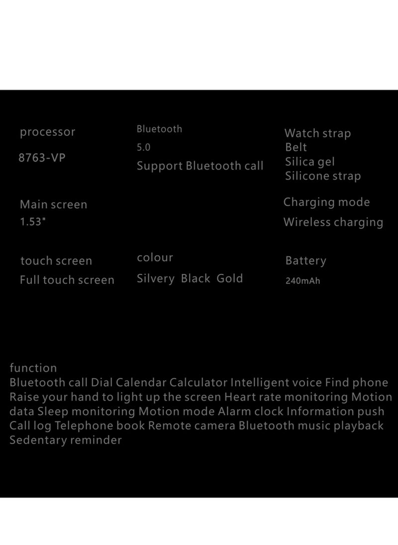 Hommtel - GT5 Ultrathin Smartwatch - Brown & Gold Edition with 1.53" AMOLED Display, NFC, AI Voice Assistant, and Multi-Sport Modes - Image 1