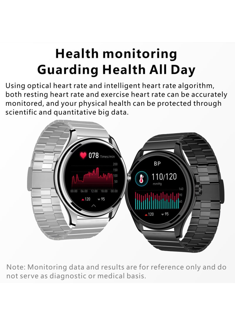 Hommtel - GT5 Ultrathin Smartwatch - Brown & Gold Edition with 1.53" AMOLED Display, NFC, AI Voice Assistant, and Multi-Sport Modes - Image 1