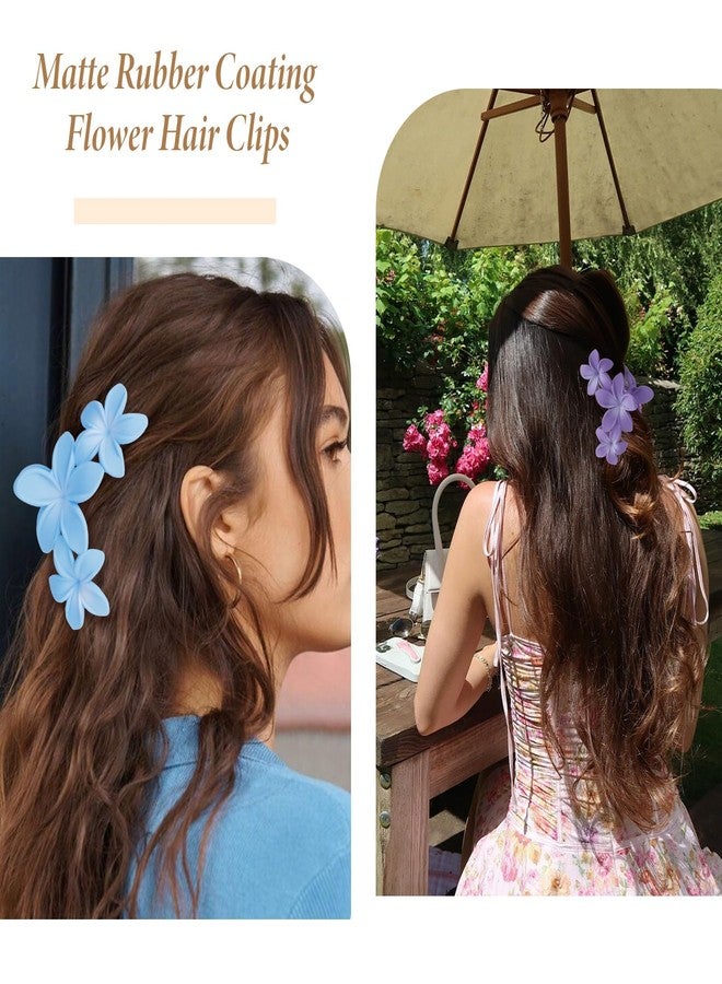 ANBALA 6 Pcs Flower Hair Clips for Women Hawaiian Plumeria Hair Clip Strong Hold Flower Clips Beach Hair Accessories (Colorful) - Image 5
