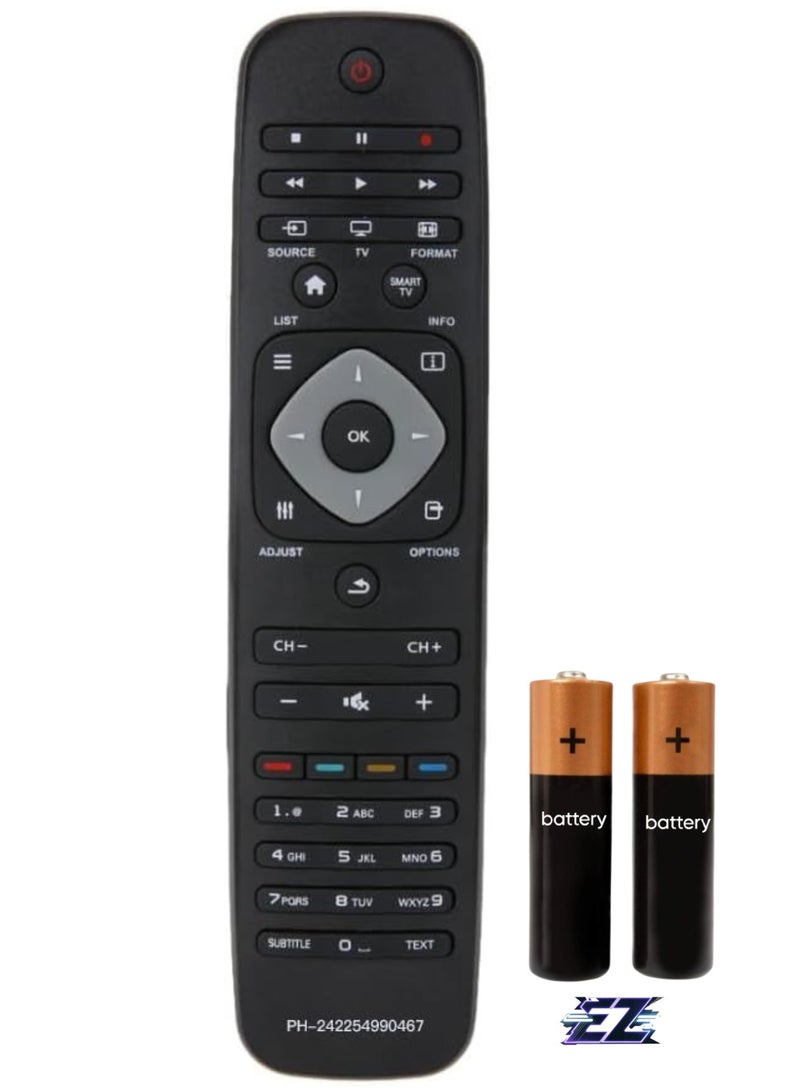ELTRAZONE Replacement Remote Control for Philips, Universal Remote Control for Philips Smart TV Compatible with Philips 40PFL5007H/12 40PFL5007K/12 40PFL5007T/12 with battery - Image 1