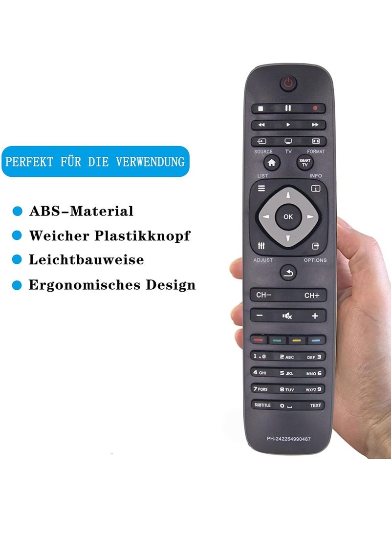 ELTRAZONE Replacement Remote Control for Philips, Universal Remote Control for Philips Smart TV Compatible with Philips 40PFL5007H/12 40PFL5007K/12 40PFL5007T/12 with battery - Image 3