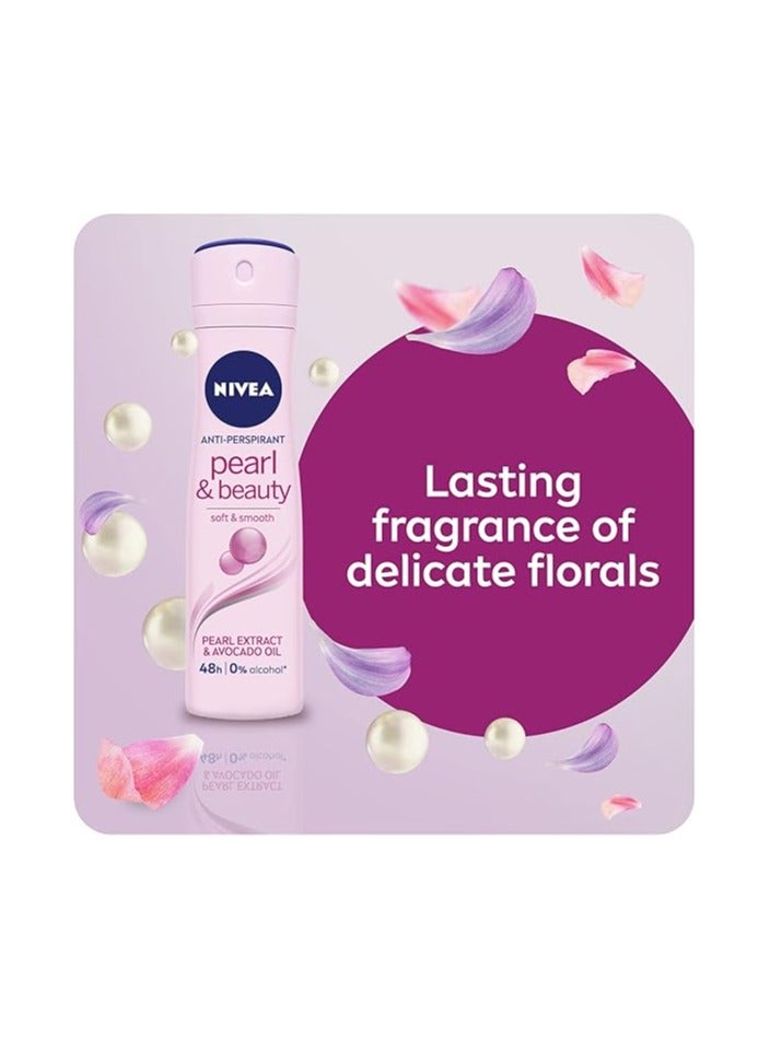 Nivea Nivea Antiperspirant Spray For Women Pearl & Beauty 150 Ml  - Image 5