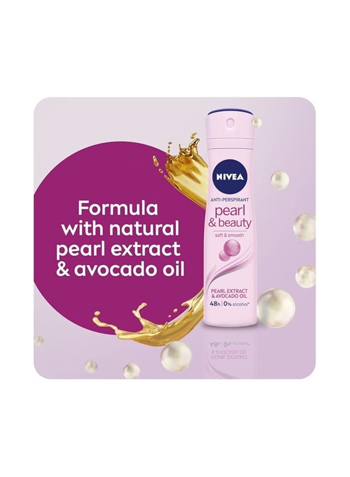 Nivea Antiperspirant Spray For Women Pearl & Beauty 150 Ml ( Packaging may vary) - Image 5