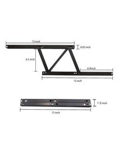 Excefore Folding Lift Up Top Coffee Table Hinge, 2 Pair Coffee Table Spring Hinge, Adjustable Table Top Lifting Frame, Spring Standing Desk Frame, for Coffee Table Furniture Accessories  - Image 5