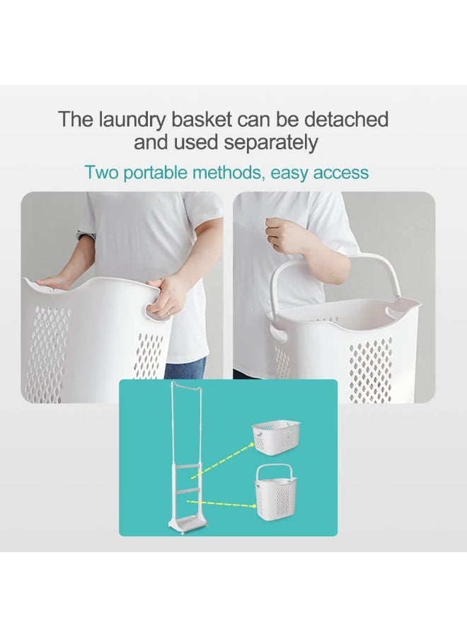 Reko Laundry Basket Hamper Basket Sorter Wash Clothes Storage Organizer Rolling Rack Shelf Dirty Clothes - Image 4