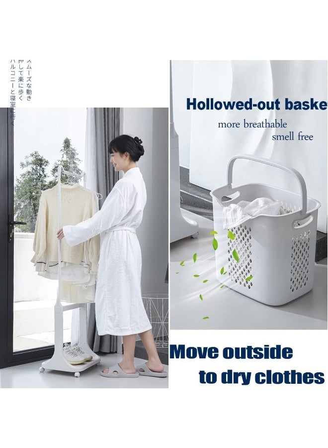 Reko Laundry Basket Hamper Basket Sorter Wash Clothes Storage Organizer Rolling Rack Shelf Dirty Clothes - Image 3