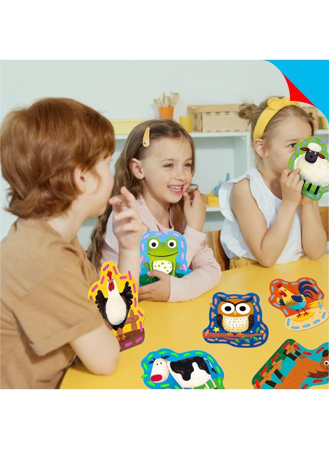 SpriteGru 9 PCS Kids Lacing Cards, 9 Double Sided Farm Animals Sewing Cards with 9 Colorful Laces, Educational & Learning Toys for Preschoolers, Kids Ages 3+ - Image 5