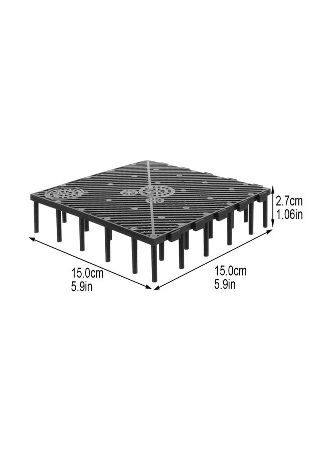 balacoo 20 Pcs Aquarium Undergravel Plate, Aquarium Bottom Plate, Aquarium Sand Divider, PVC Sand Gravel Board for Aquarium Accessory (Black) - Image 3