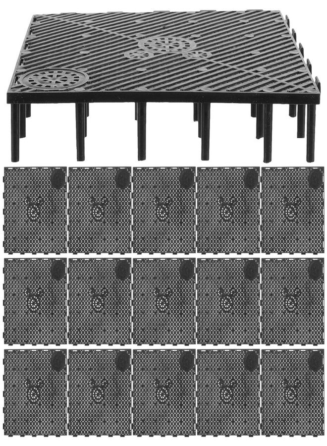 balacoo 20 Pcs Aquarium Undergravel Plate, Aquarium Bottom Plate, Aquarium Sand Divider, PVC Sand Gravel Board for Aquarium Accessory (Black) - Image 1