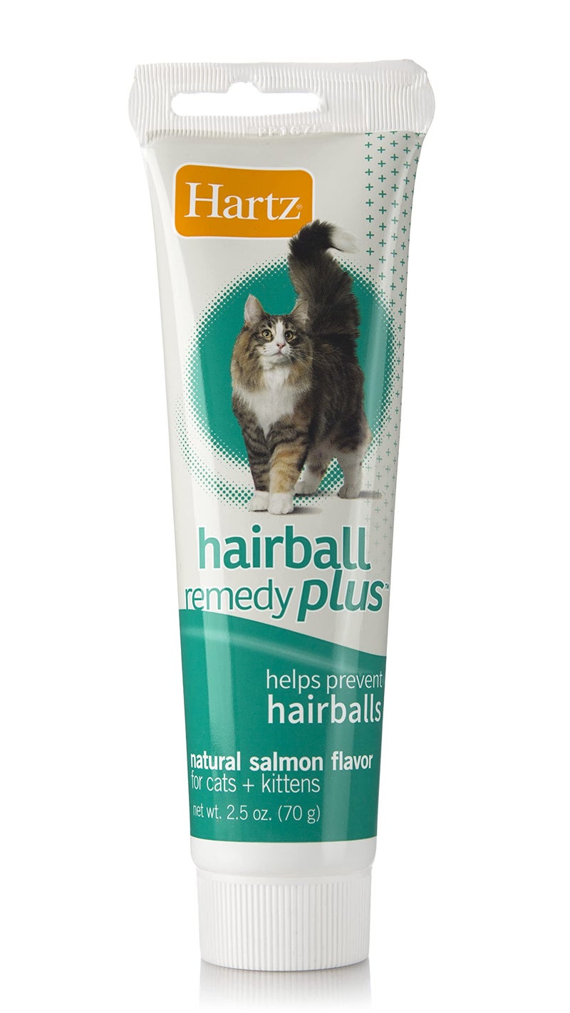 Hartz Hairball Remedy Plus Salmon Flavored Paste for Cats and Kittens, 2.5 Ounce - Image 1