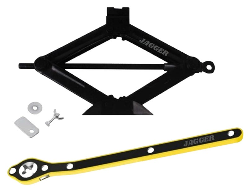JAGGER JAG240 Original Universal Car Jack Ratchet Wrench | 360 Forward and Reverse knob Labor Saving Design | Scissor Jack Lift Speed Handle Tool (Black Scissor Jack with Ratchet [ 3 TON ]) - Image 1