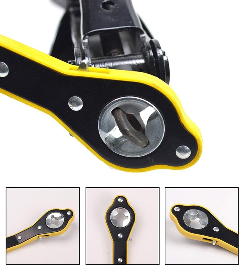 JAGGER JAG240 Original Universal Car Jack Ratchet Wrench | 360 Forward and Reverse knob Labor Saving Design | Scissor Jack Lift Speed Handle Tool (Black Scissor Jack with Ratchet [ 3 TON ]) - Image 4