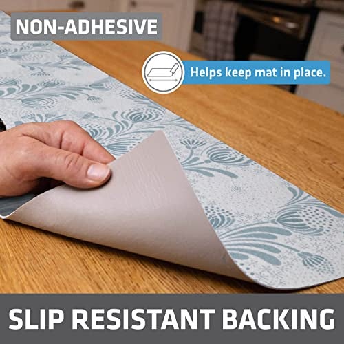 Drymate Premium Luxury Shelf & Drawer Liner, Thick Cushioned Fabric, Non-Adhesive, Absorbent, Waterproof, Slip-Resistant, Liners for Kitchen Cabinets, Cupboards (USA Made)(12”x59”)(2-Pack)(Light Blue) - Image 3