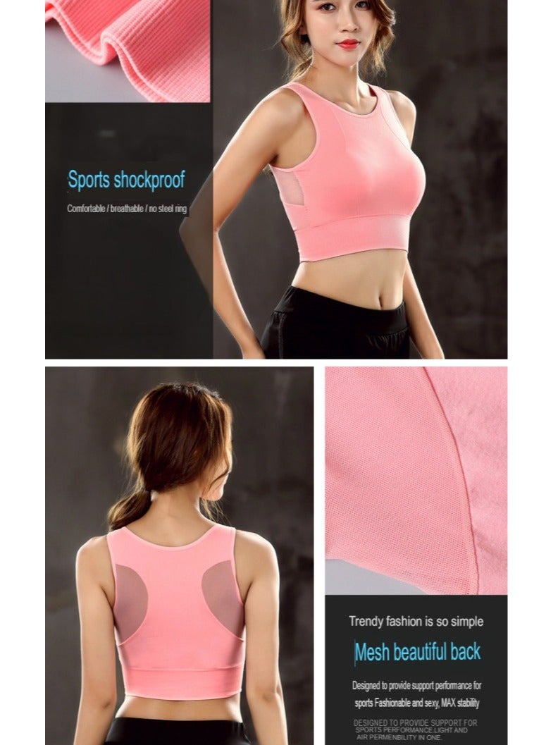 AROAQ Full Coverage Longline Sports Bra, Shockproof Fitness Yoga Running Sports Bra,  Seamless Quick-drying Medium Impact Push Up Tank Top For Yoga Gym Workout, (Size XL, Green) - Image 2