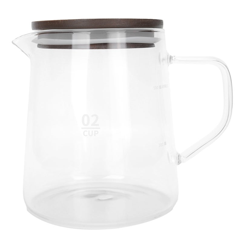 Glass Coffee Pot: 150℃ Heat Resistant Borosilicate Glass - Double-Layer Anti-Scald Handle Hot Beverage Server for Home Kitchen, Coffee & Tea Enthusiasts - Image 1