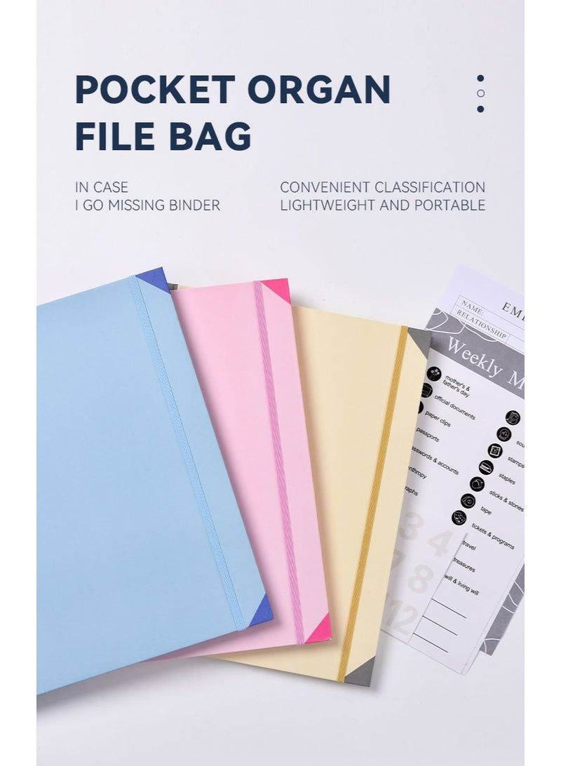 NANAO Important Document Organizer in Case I Die Binder End of Life Planner with Labels Folder Folio Bill for Estate Planning When Baby if Final Chapter the Daily Docs Papers Keeper Home Birth Certificate - Image 2