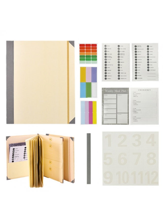 NANAO Important Document Organizer in Case I Die Binder End of Life Planner with Labels Folder Folio Bill for Estate Planning When Baby if Final Chapter the Daily Docs Papers Keeper Home Birth Certificate - Image 1