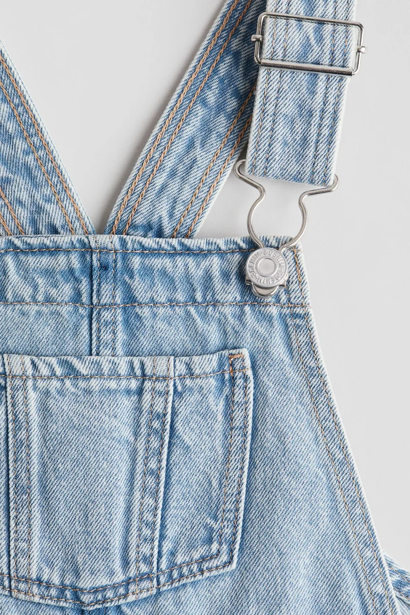 H&M Denim dungaree shorts