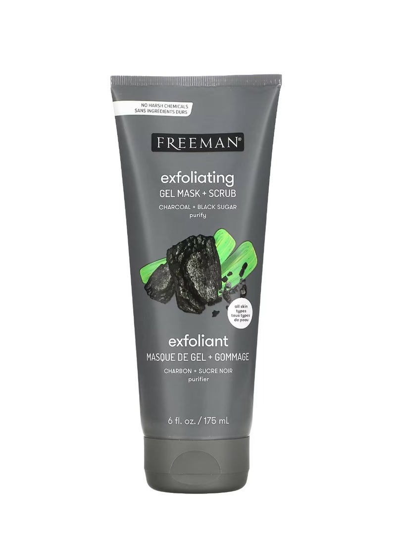 Freeman Beauty - Feeling Beautiful Charcoal + Black Sugar Polishing & Exfoliating Gel Mask 6 fl oz (175) - Image 1