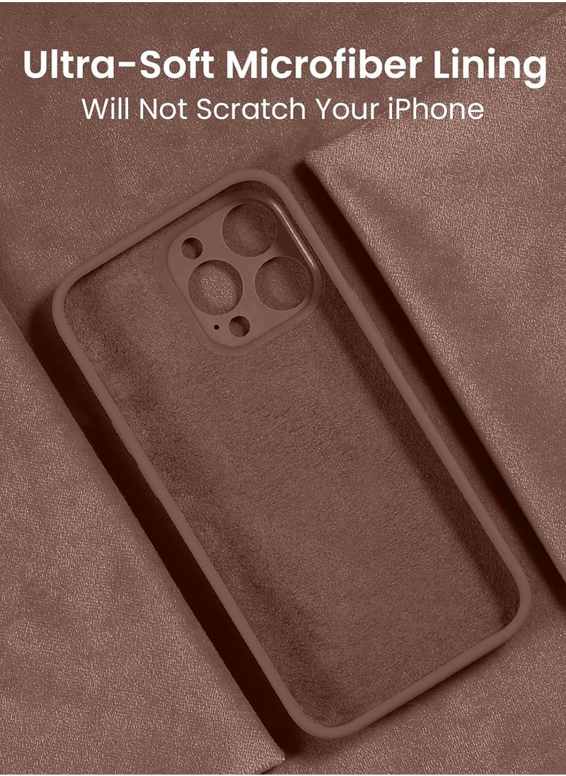 ELTRAZONE - Designed for iPhone 15 Pro Max Case, Silicone Upgraded [Camera Protection] for iPhone 15 ProMax Case with [2 Screen Protectors], Anti-Scratch Microfiber Lining, 6.7 inch, Light Brown - Image 1