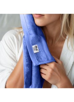 Rest Face Towel Set Of 4 Blue Cotton Face Towel 30X30Cm , 12X12 Inch Luxury Face Cleansing Towel Soft Absorbent Lightweight Washable Quick Dry Spa Quality Beach Face Towel  - Image 5