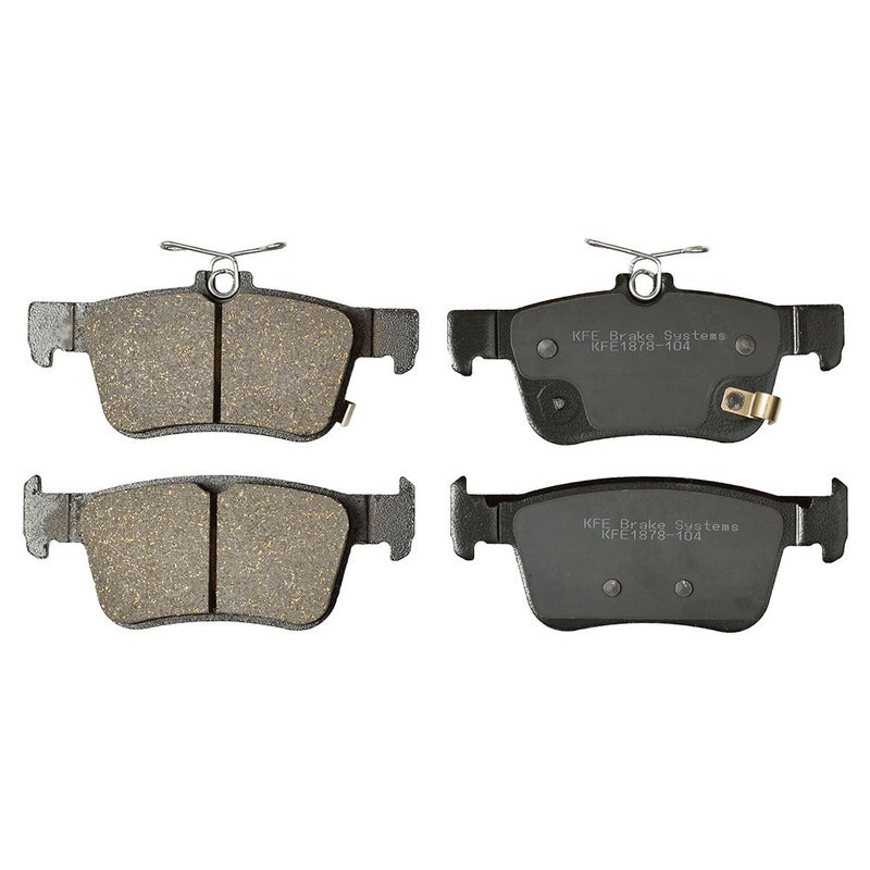 Generic KFE Brake Systems 1878-104 Ultra Quiet Advanced Premium Ceramic Pad REAR Set For: 2016 Honda Civic, 2017 Honda Civic Excludes Type R, Si - Image 1