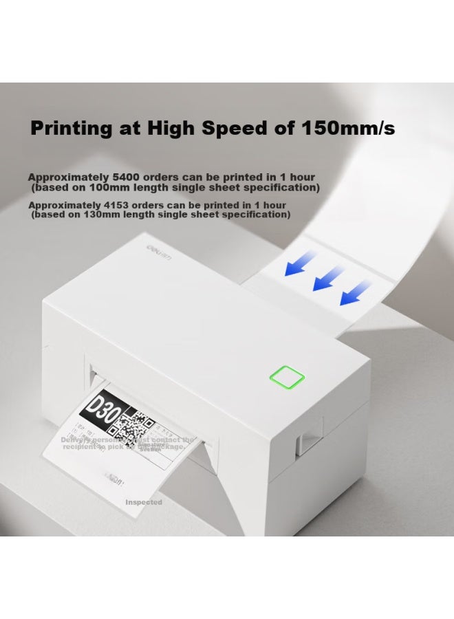Deli Ge382w High-speed Express Printer Single-sheet Thermal Printing, 80mm Warehouse Logistics Commercial Office Adhesive Barcode Label Printer, Bluetooth Versio - Image 2
