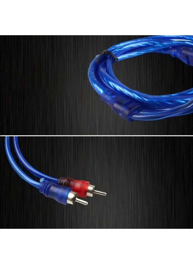 كابل RCA محمي مقاس 17.72 بوصة (10 GA) لتقليل الضوضاء في صوت السيارة، يوفر صوتًا نقيًا، قطعة واحدة - Image 5