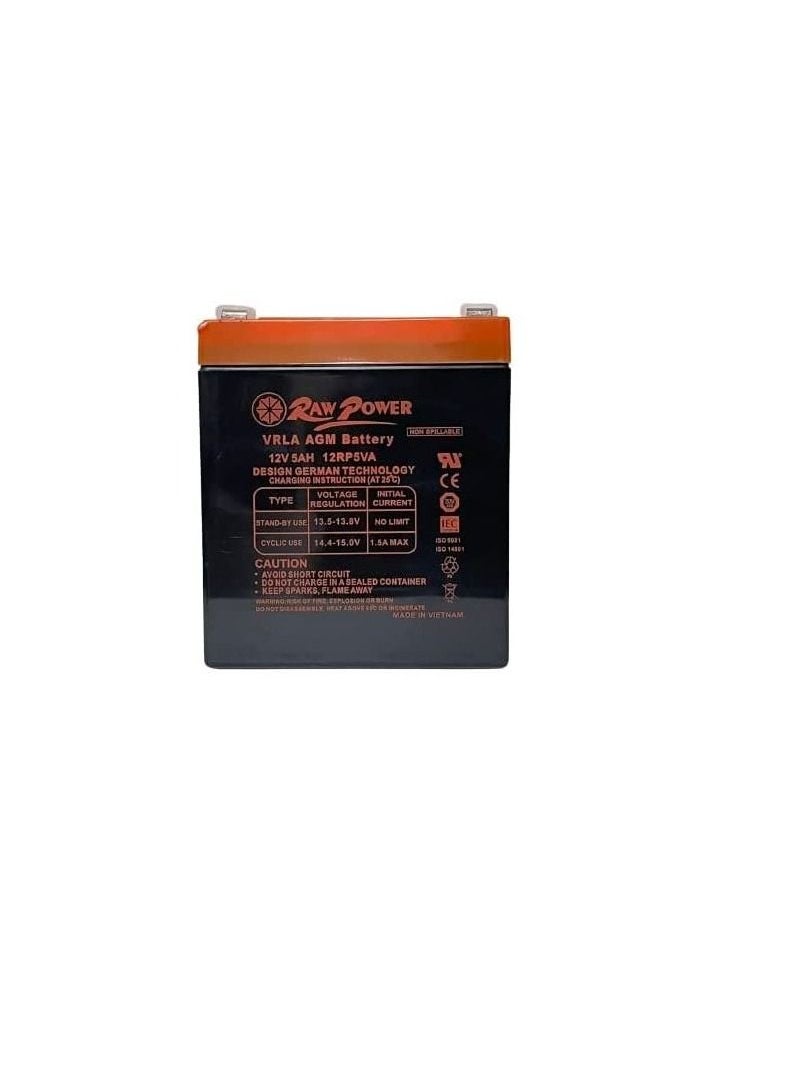 Raw Power RawPower VRLA AGM Non Spillable Battery Made in Vietnam (12V 5AH)  - Image 3